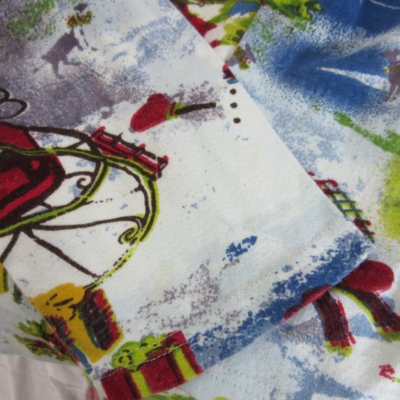 Jane Ashley Christmas Holiday Sweater Blouse Snowman Sled Beaded Size Large - Picture 9 of 11